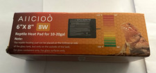 AIICIOO Reptile Heating Pad Heat Mat 6" x 8" 8W for 10-20 Gallon Tank