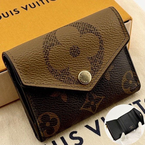 Louis Vuitton Monogram Giant Reverse Portefeuille ZOE Wallet Brown