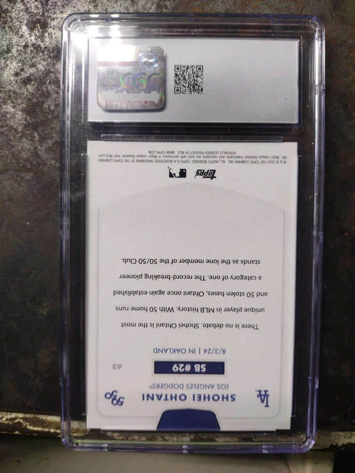 2024 Topps 50/50: Shohei Ohtani Shohei Ohtani #62 SB#29 - Image 2 of 2