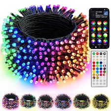 Dazzle Bright Smart Christmas String Lights, 98FT 300 LED RGB Color Changing Str