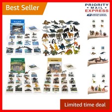 Vibrant Dinosaur and Sea Animal Figures Set - 36 Realistic Toys for Learning Fun