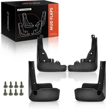 A-Premium Set of 4PCS Mud Flaps Splash Guards Mudguards Mudflaps with Black 