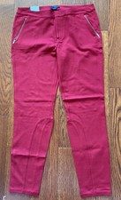 NEW TOMMY HILFIGER Women's Pants Red Premium Stretch Extensible Prestige L 65