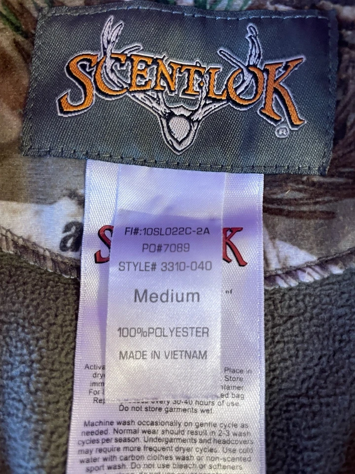 Scentlok Men’s Hunting Long Sleeve Fleece Lined Jacket Size Medium Camo Zip Up - Image 4 of 4