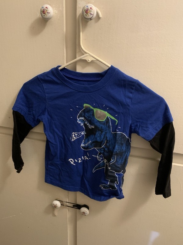 Garanimals 5T T-shirt Blue Dinosaur Long Sleeve TA