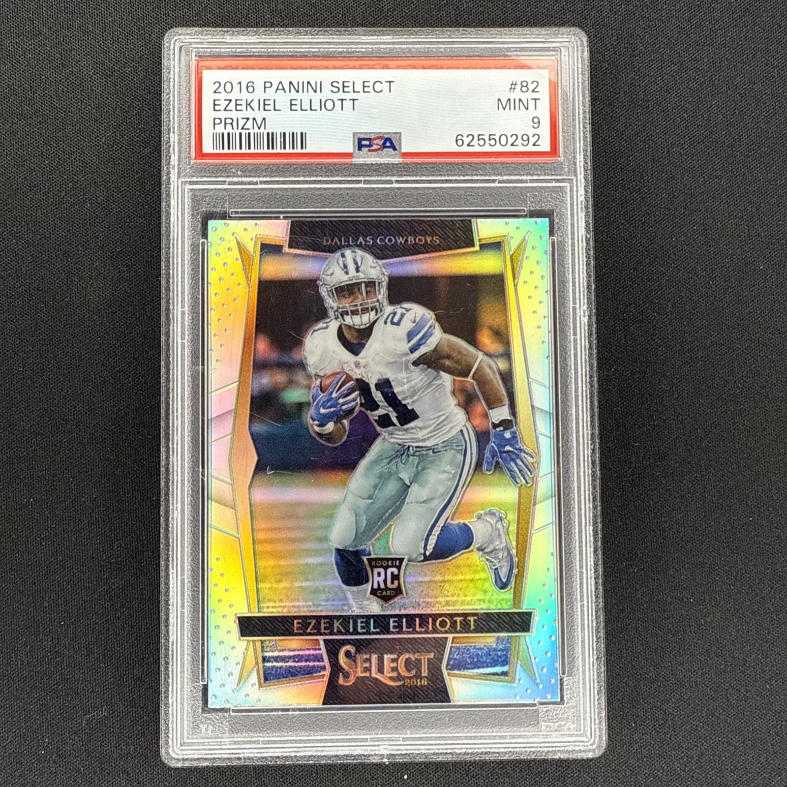 2016 Panini Select Ezekiel Elliott Silver Prizm Rookie RC #139 PSA 9