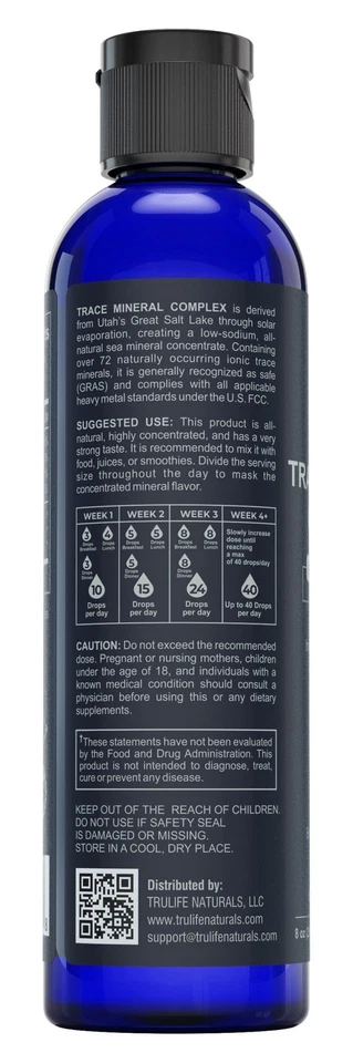 Complejo de minerales traza - 72+ minerales iónicos de Great Salt Lake/suministro para 3 meses Foto 3 de 4