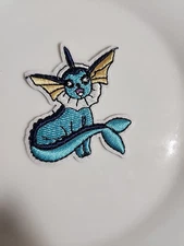 Vaporean Pokemon Sew or Iron On Embroidered Applique Patch 