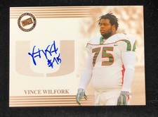 2004 Press Pass Vince Wilfork Rookie Auto On Card Bronze RC. rookie card picture