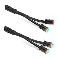 2PCS DT DTP Wiring Harness Adapters Connectors Splitters Plug n Play Wiring