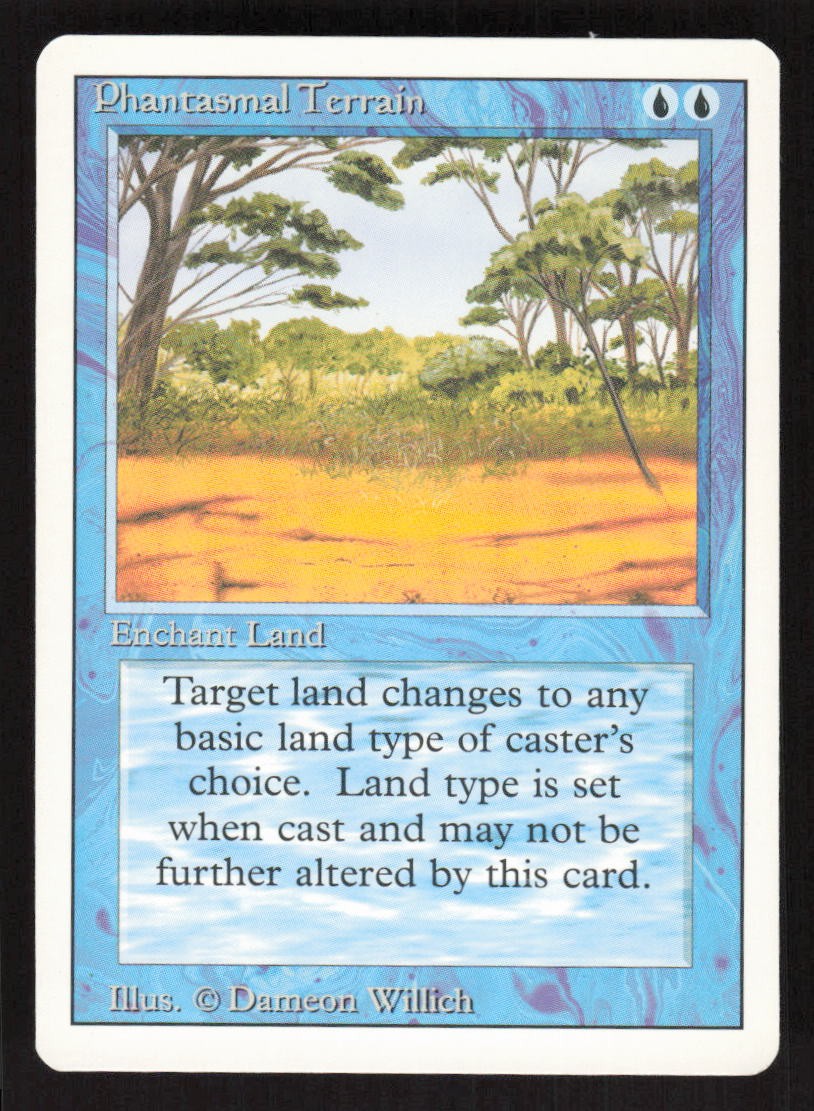 1994 Phantasmal Terrain Revised Edition MTG