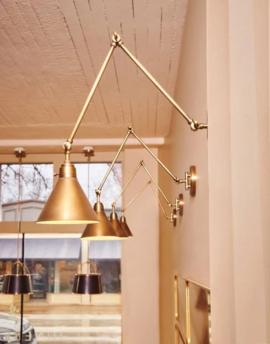 Hinkley Arti 18 1/4" Heritage Brass Adjustable ArmPlug-In Wall Lamp - Picture 6 of 10