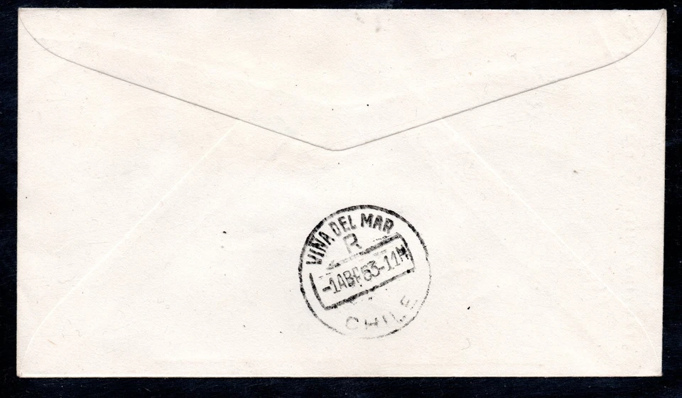 CHILE, SOBRE, BASE ANTARTICA GONZALEZ VIDELA, 1962 #SEPT-133 - Image 2 of 2