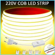 220V Led Strip High Brightness COB LED Strip 220V Flexible Ribbon for Room