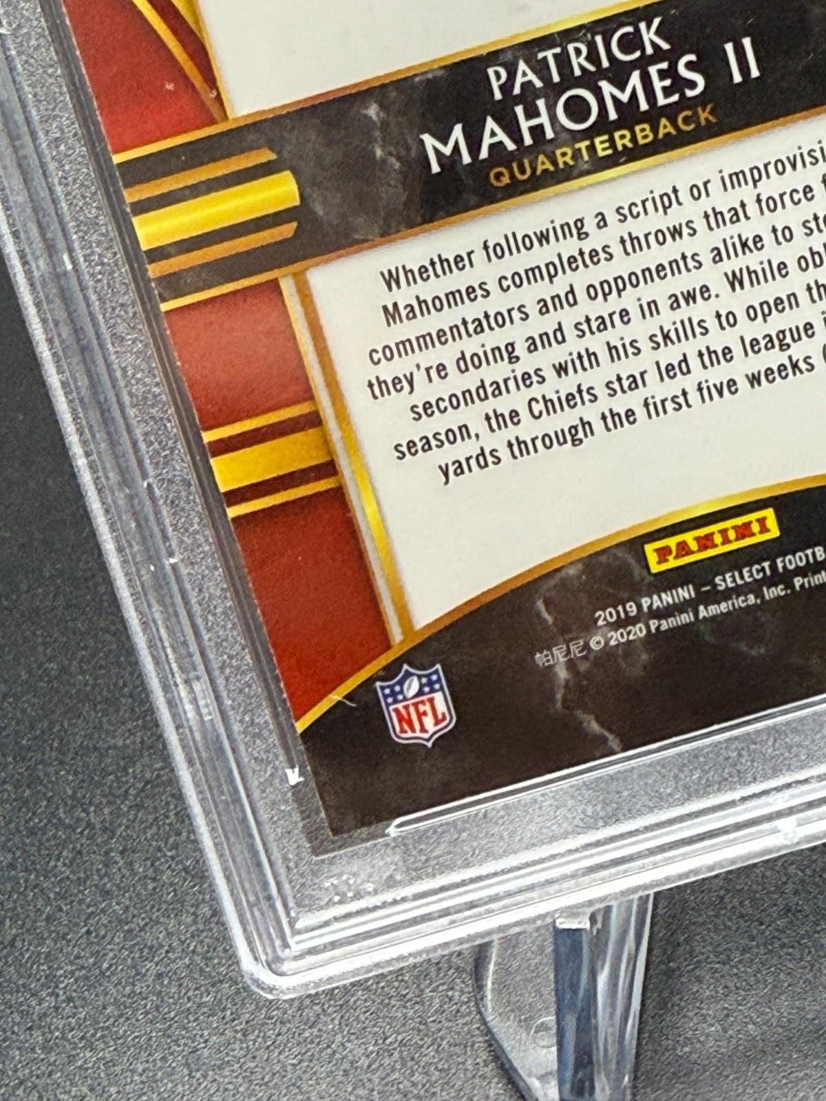 PATRICK MAHOMES II 2019 PANINI SELECT #129 PREMIER LEVEL SILVER PRIZM GEM PSA 10 view 10