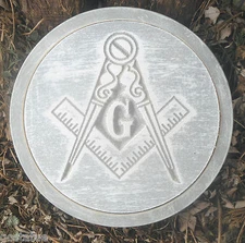 Mason stepping stone plastic mold plaster concrete Masonic mould 12" x 1.5"