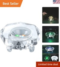 Elegant Crystal LED Display Base - Color Changing Pedestal for Art Figurines