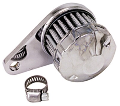 Engine Case 3/8'' Breather Filter Kit Chrome For Harley Chopper Bobber 65379