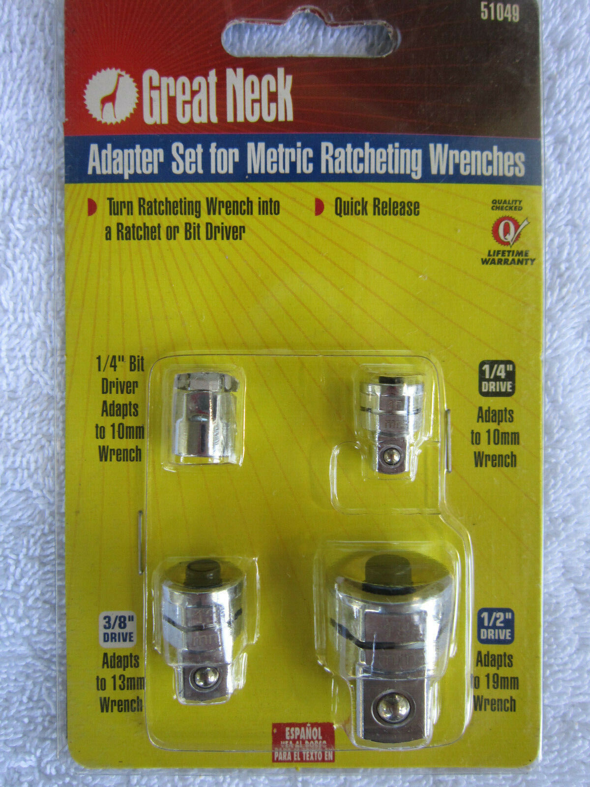 Great Neck - Adapter Set for (Metric) Ratcheting Wrenches (Part # 51049)