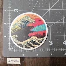 The Great Wave Off Kanagawa Humor Skateboard Guitar Phone Sticker /Decal MatI