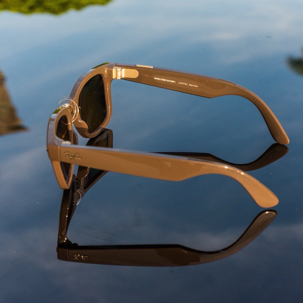 Ray-Ban Wayfarer Stories RW4004 53mm Shiny Brown w