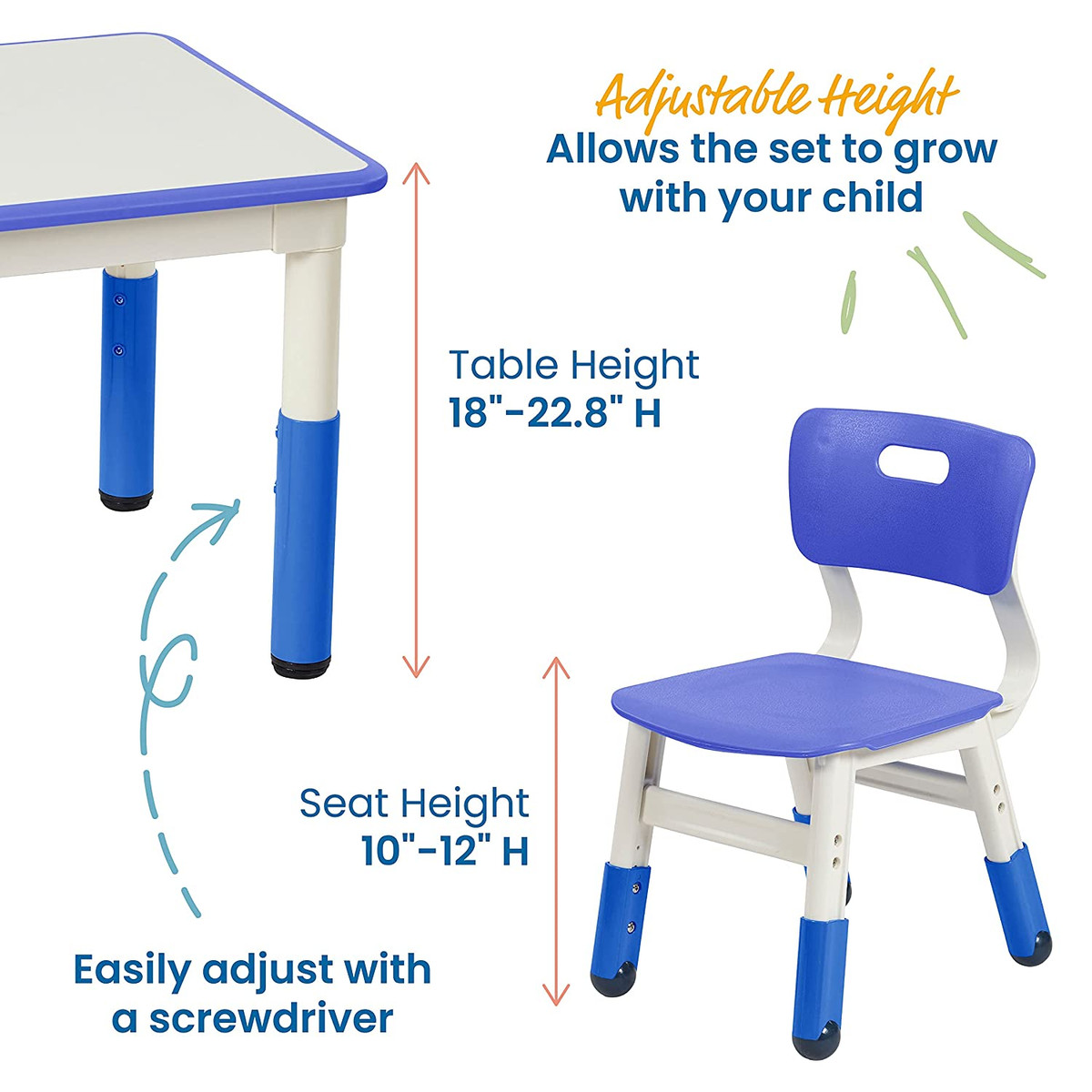 Ecr4kids table and chairs sale