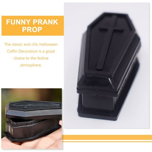 Coffin Model Haunted House Prop Halloween Desktop Box Models Mini Toy Adornment - Picture 9 of 12