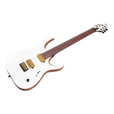 Mayones Duvell 6 Elite Custom FM - Monolith White Satin - Purpleheart fb *NEW*