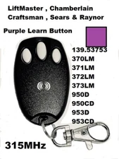 For Chamberlain Garage Door Opener Remote Control Transmitter 370LM 950D 950CD