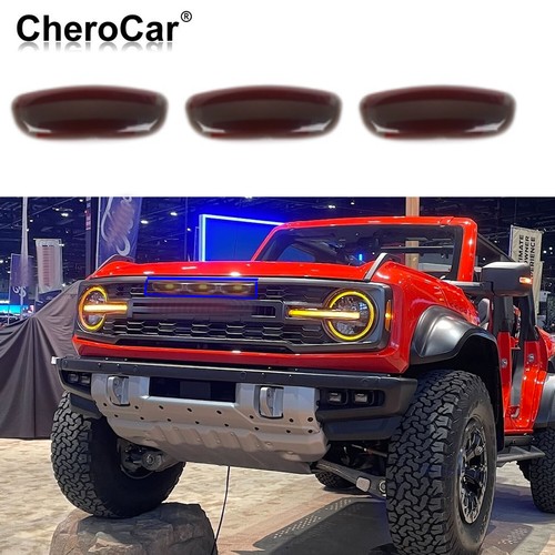 Cover Decorativa Fari Anteriori Griglia Paraurti Per Ford F150 Raptor 2021+ Fum&eacute;