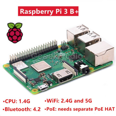 Raspberry Pi 3 Model B+ (B plus) Quad Core 1.4GHz 64 bit CPU wifi & bluetooth
