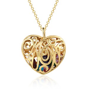 children's birthstone necklace for mom