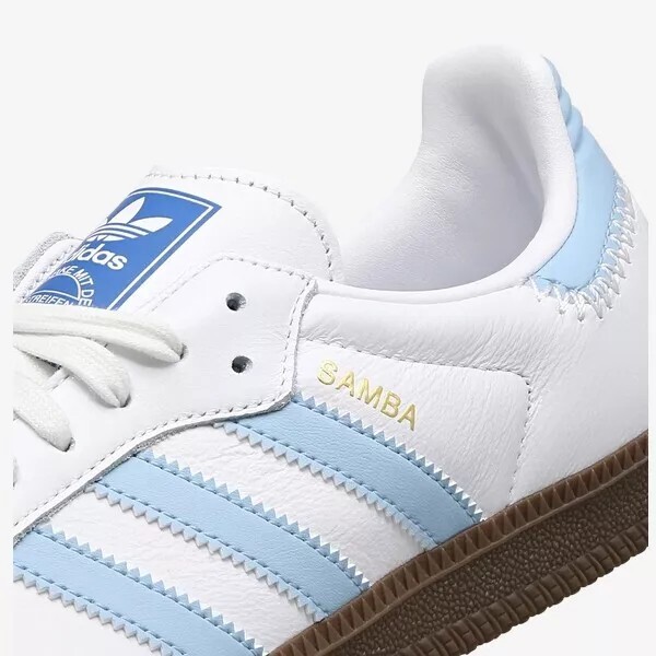 adidas Originals Samba OG White Clear Sky Blue JI2003 Men's adidas Originals Samba OG White Clear Sky Blue JI2003 Men's
