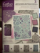 Crafter's Companion Snowflake Medley Background Layering Stamp New