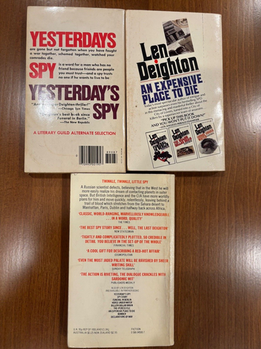 LEN DEIGHTON PB BOOK SET - YESTERDAY'S SPY - EXPENSIVE PLACE TO DIE - TWINKLE - Picture 2 of 3