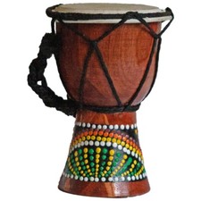 Djembe Tamburo 12 CM Bongo Africa - Dipinto Ritmo Percussione Dot Painting