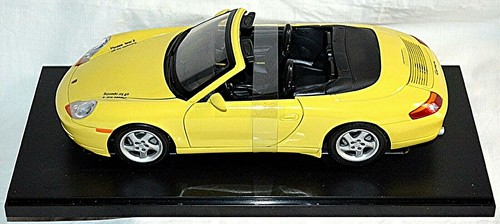 Porsche 911 Carrera 996 Cabriolet 2000-06 Yellow 1:18 Gate (Autoart) - Picture 7 of 9