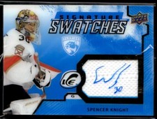 2021-22 UD ICE Signature Swatches Spencer Knight 1Clr Jersey Auto Panthers