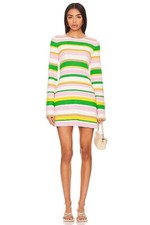 Show Me Your Mumu Away Mini Dress in Multi Rib Knit XSmall New Womens Knit
