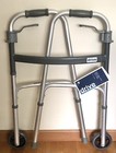 DRIVE DELUXE Trigger Release Folding Walker GRAY 5” Wheels Adjustable Height NWT
