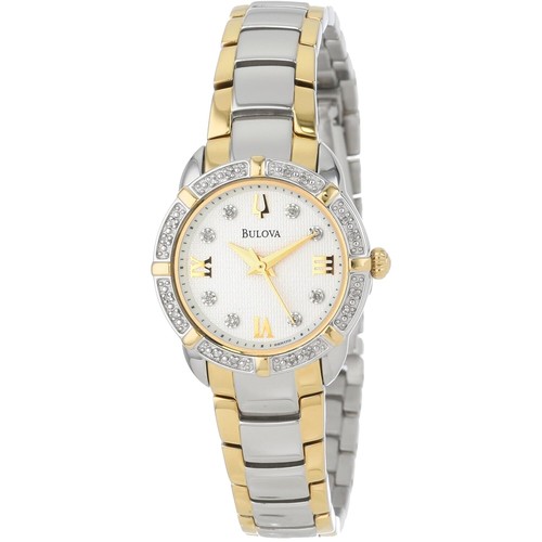 Bulova lady two tone quartz #98L70 Amazon.com: Bulova Ladies main image 4