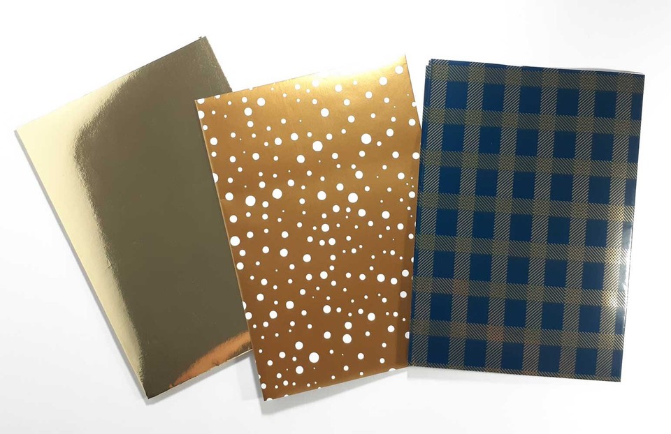 3 Gift Wrapping Paper Christmas Birthday Luxury Gold Metallic Shiny TO