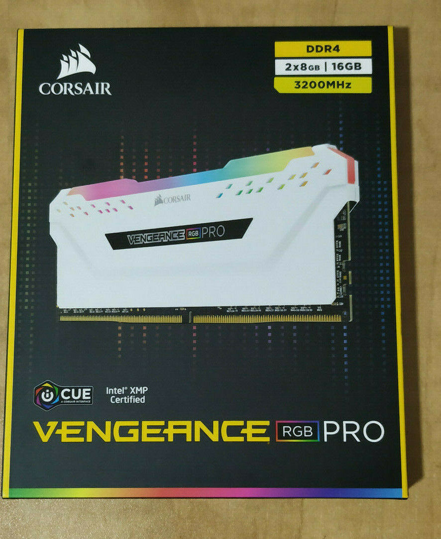 Corsair Vengeance RGB Pro CMW16GX4M2C3200C16W 16GB 2x8GB DDR4 3200Mhz RAM  Memory
