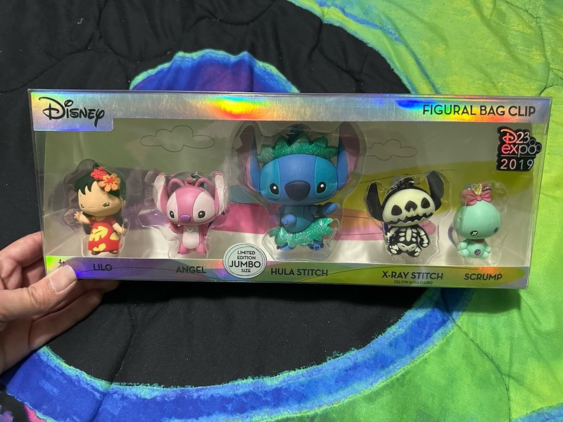 Disney D23 Expo 2019 Stitch Figural Bag Clip Set