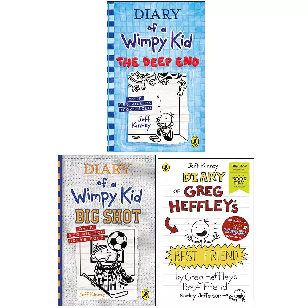 Diary of a Wimpy Kid Book 15-16 and World Book Day 3 Books Collection Set  NEW