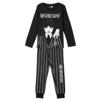 Pyjama Langarm Single Jersey Wednesday Dunkelgrau - 12 Jahre | Weiblich