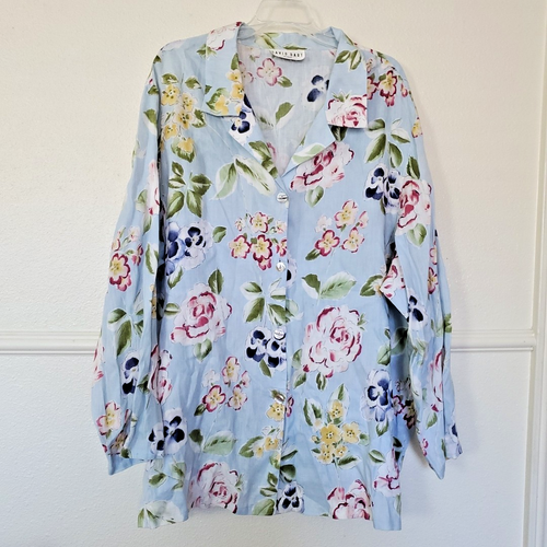 Camisa David Dart Collection 100% Lino Abotonada Floral Manga Larga Talla XXXL - Imagen 2 de 17
