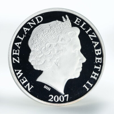 New Zealand 1 dollar Scott Base 1957-2007 proof silver coin 2007
