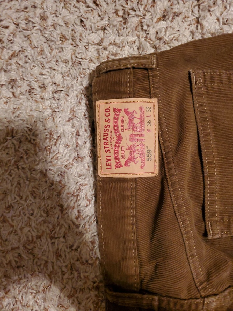 Levi's 559 CA00342 WPL423 36/32 Corduroy Jeans Brown | eBay