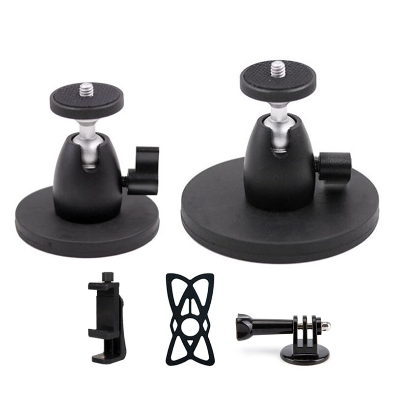 360° Rotatable Magnet Base Action Camera Mount with Adjustable Tripod Stand